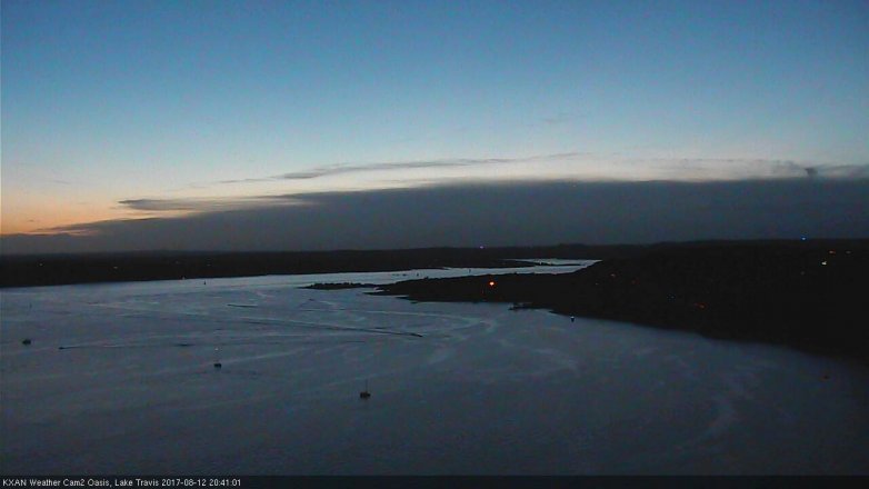 Lake Travis webcam, August 12, 2017 8:10 PM CT