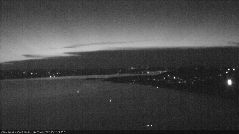 Lake Travis webcam, August 12, 2017 8:20 PM CT