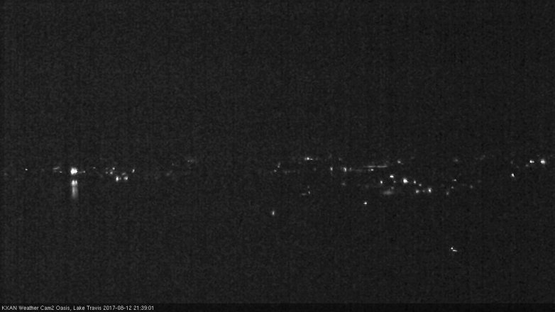 Lake Travis webcam, August 12, 2017 8:45 PM CT