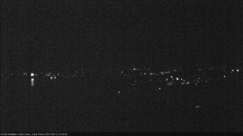 Lake Travis webcam, August 12, 2017 9:00 PM CT