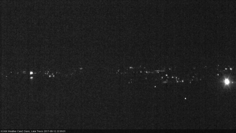 Lake Travis webcam, August 12, 2017 9:15 PM CT