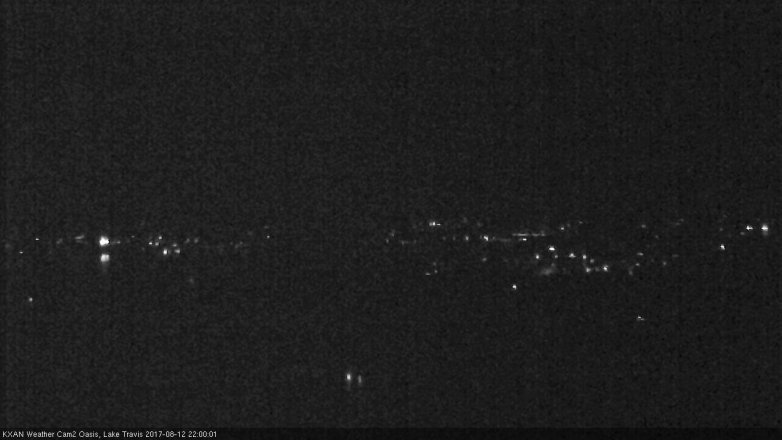Lake Travis webcam, August 12, 2017 9:25 PM CT