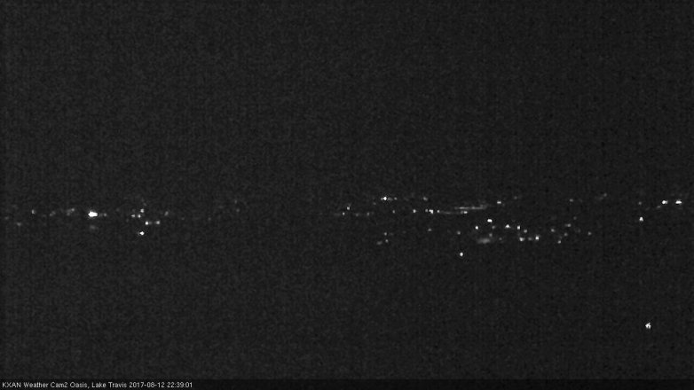 Lake Travis webcam, August 12, 2017 10:00 PM CT