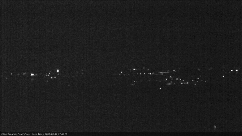 Lake Travis webcam, August 12, 2017 10:05 PM CT