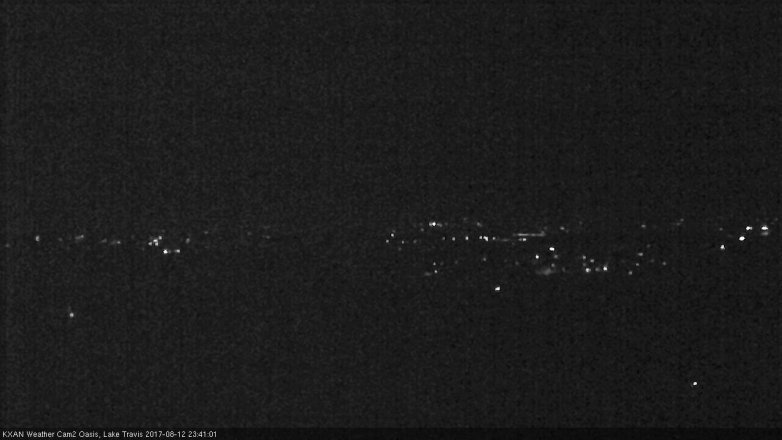 Lake Travis webcam, August 12, 2017 10:50 PM CT