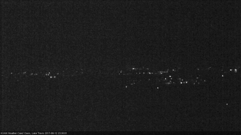 Lake Travis webcam, August 12, 2017 11:00 PM CT