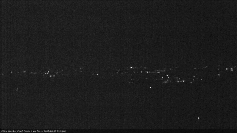 Lake Travis webcam, August 12, 2017 11:05 PM CT