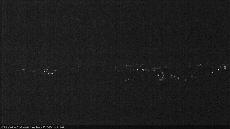 Lake Travis webcam, August 12, 2017 11:15 PM CT