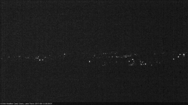 Lake Travis webcam, August 12, 2017 11:40 PM CT