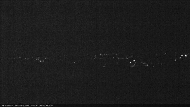 Lake Travis webcam, August 12, 2017 11:50 PM CT