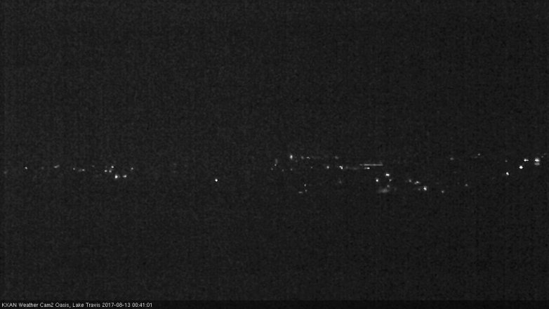 Lake Travis webcam, August 12, 2017 11:55 PM CT