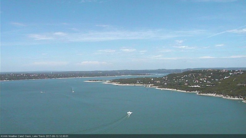 Lake Travis webcam, August 13, 2017 11:50 AM CT