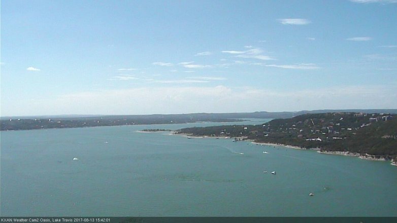 Lake Travis webcam, August 13, 2017 2:50 PM CT