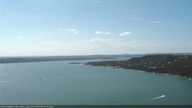 Lake Travis webcam, August 13, 2017 3:35 PM CT
