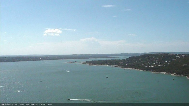 Lake Travis webcam, August 13, 2017 3:40 PM CT