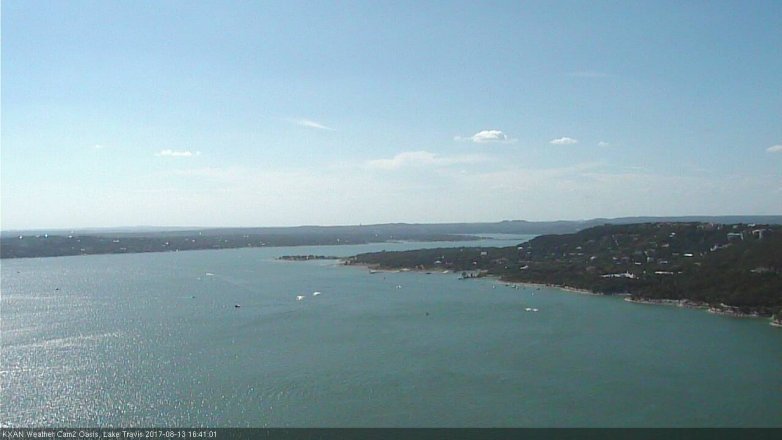 Lake Travis webcam, August 13, 2017 4:00 PM CT