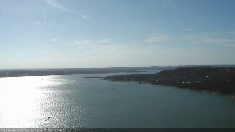 Lake Travis webcam, August 13, 2017 4:45 PM CT