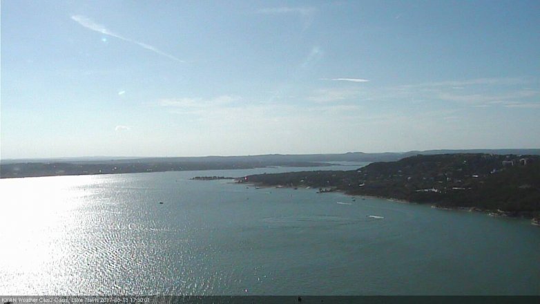 Lake Travis webcam, August 13, 2017 5:00 PM CT