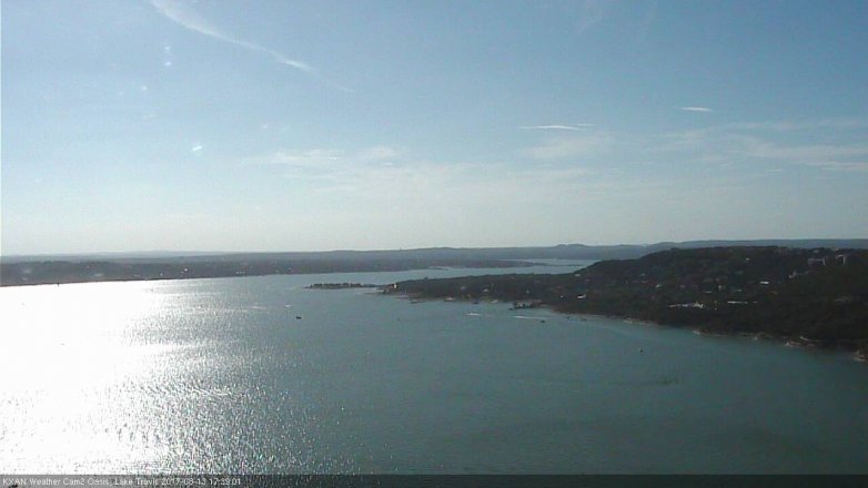 Lake Travis webcam, August 13, 2017 5:10 PM CT