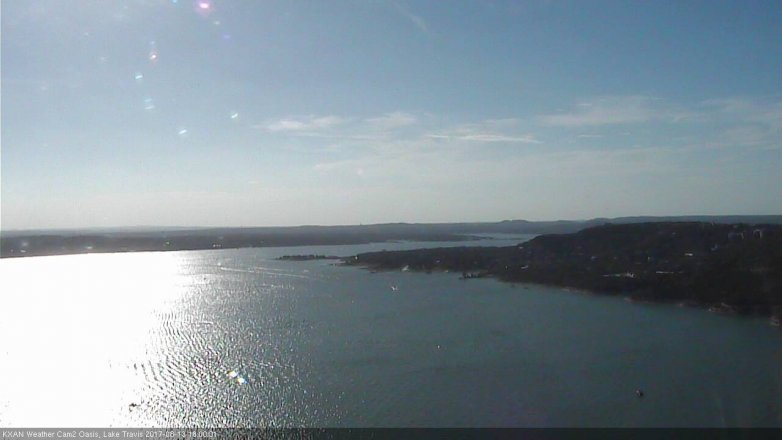 Lake Travis webcam, August 13, 2017 5:30 PM CT