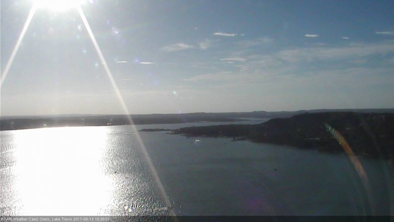 Lake Travis webcam, August 13, 2017 5:50 PM CT