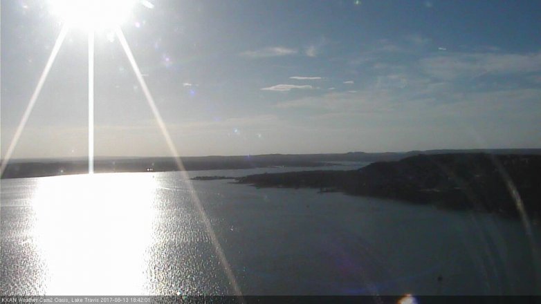 Lake Travis webcam, August 13, 2017 5:55 PM CT