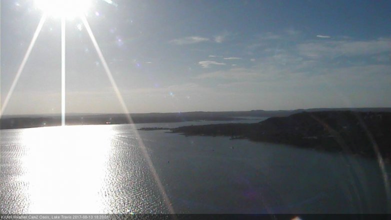 Lake Travis webcam, August 13, 2017 6:00 PM CT