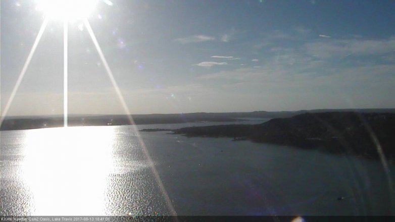 Lake Travis webcam, August 13, 2017 6:10 PM CT