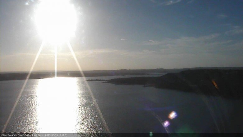 Lake Travis webcam, August 13, 2017 6:20 PM CT