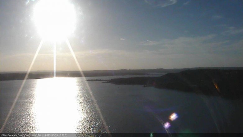 Lake Travis webcam, August 13, 2017 6:25 PM CT