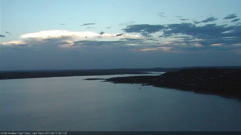 Lake Travis webcam, August 13, 2017 7:20 PM CT