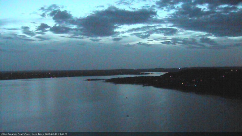Lake Travis webcam, August 13, 2017 7:50 PM CT