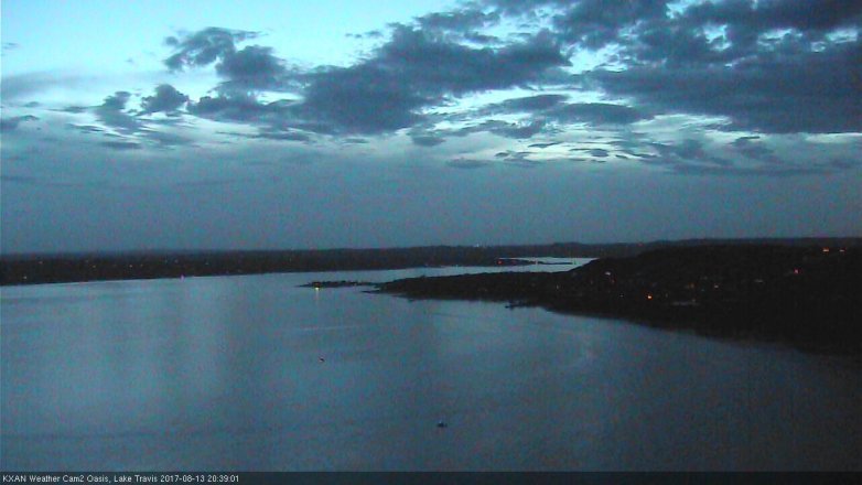 Lake Travis webcam, August 13, 2017 7:55 PM CT