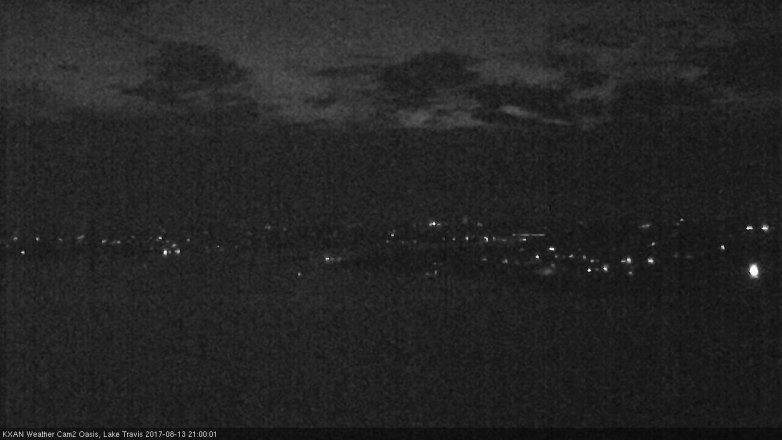 Lake Travis webcam, August 13, 2017 8:15 PM CT