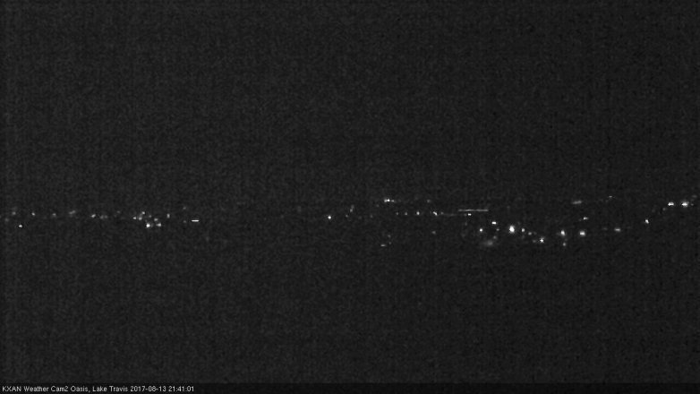 Lake Travis webcam, August 13, 2017 9:05 PM CT