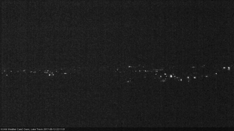 Lake Travis webcam, August 13, 2017 9:25 PM CT