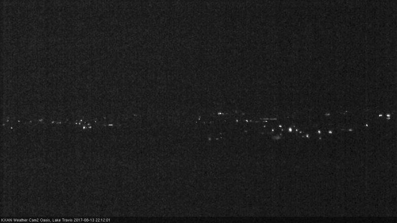 Lake Travis webcam, August 13, 2017 9:35 PM CT