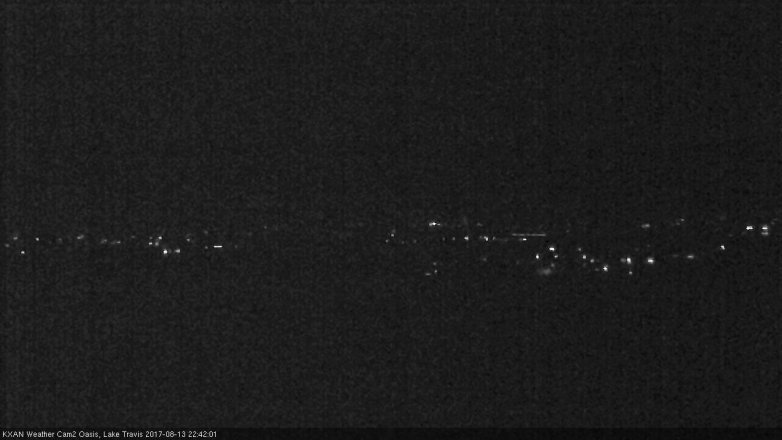 Lake Travis webcam, August 13, 2017 9:55 PM CT