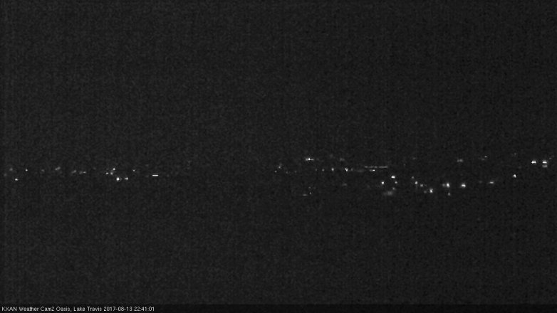 Lake Travis webcam, August 13, 2017 10:05 PM CT
