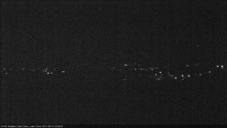 Lake Travis webcam, August 13, 2017 10:20 PM CT