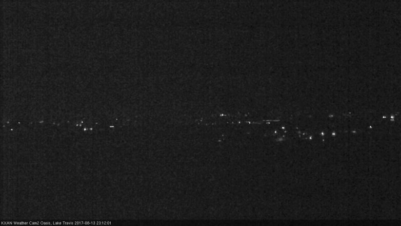 Lake Travis webcam, August 13, 2017 10:35 PM CT
