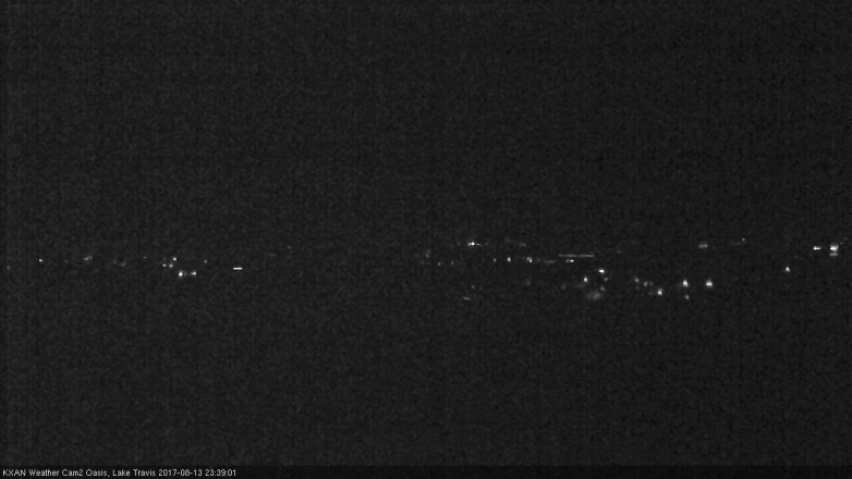 Lake Travis webcam, August 13, 2017 10:45 PM CT
