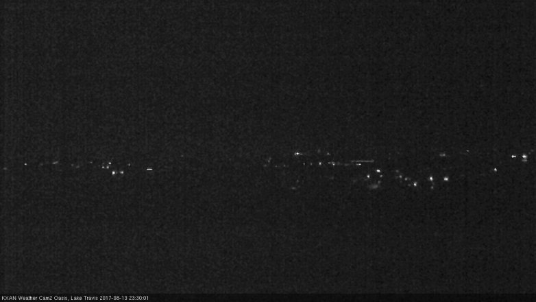 Lake Travis webcam, August 13, 2017 10:50 PM CT