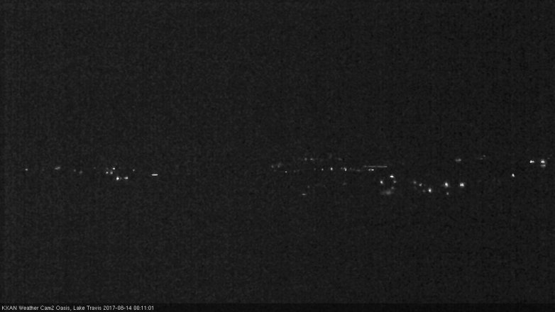 Lake Travis webcam, August 13, 2017 11:40 PM CT