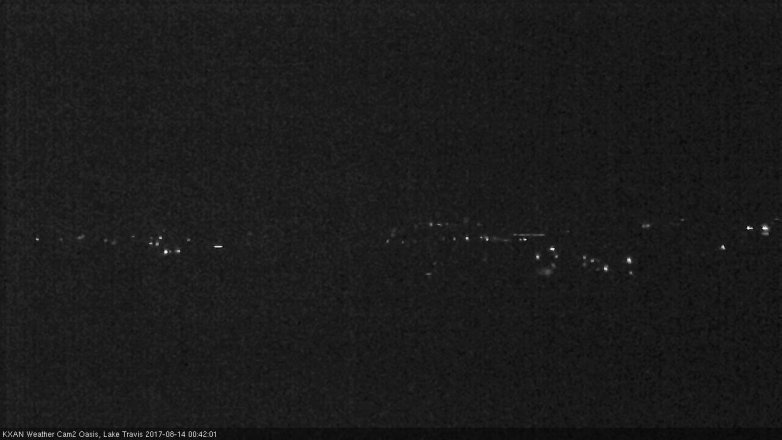 Lake Travis webcam, August 13, 2017 11:55 PM CT