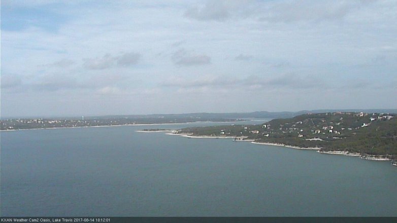 Lake Travis webcam, August 14, 2017 9:20 AM CT