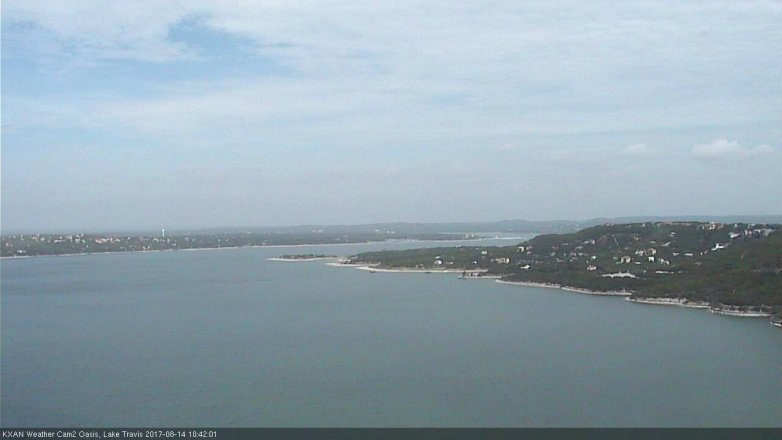 Lake Travis webcam, August 14, 2017 9:45 AM CT