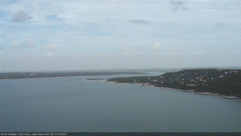 Lake Travis webcam, August 14, 2017 9:50 AM CT