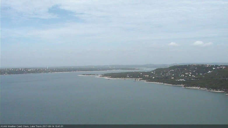 Lake Travis webcam, August 14, 2017 10:00 AM CT