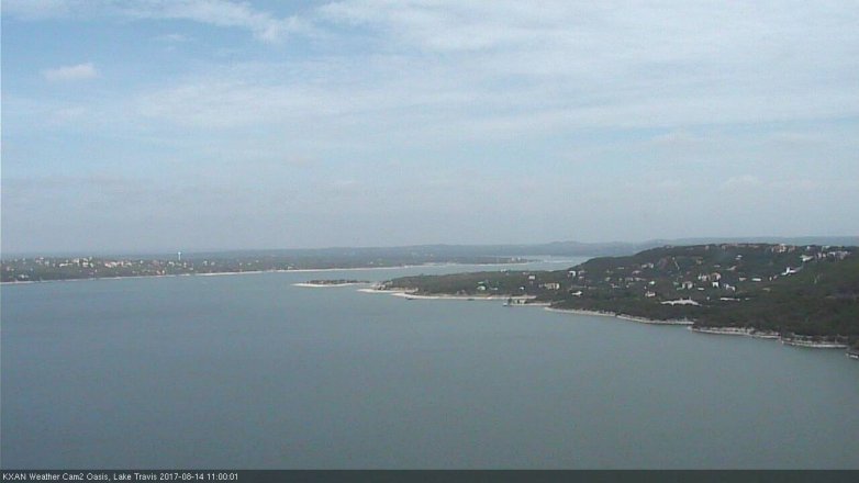 Lake Travis webcam, August 14, 2017 10:15 AM CT